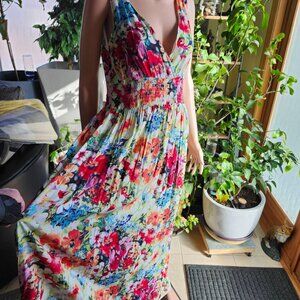 Chaudry/RAGA/Anthropologie Romantic Sofia Wildflower Maxi Dress